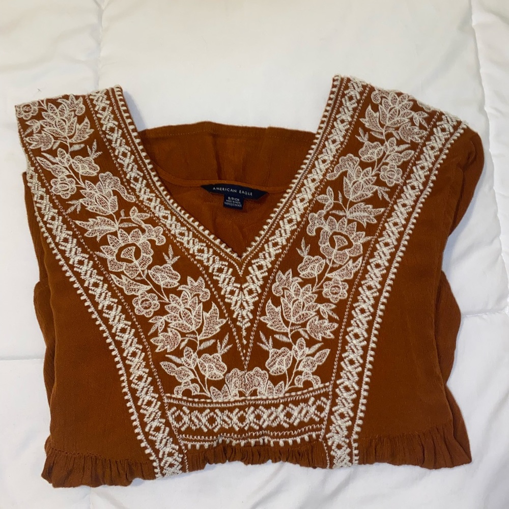 American Eagle Embroidered Top
